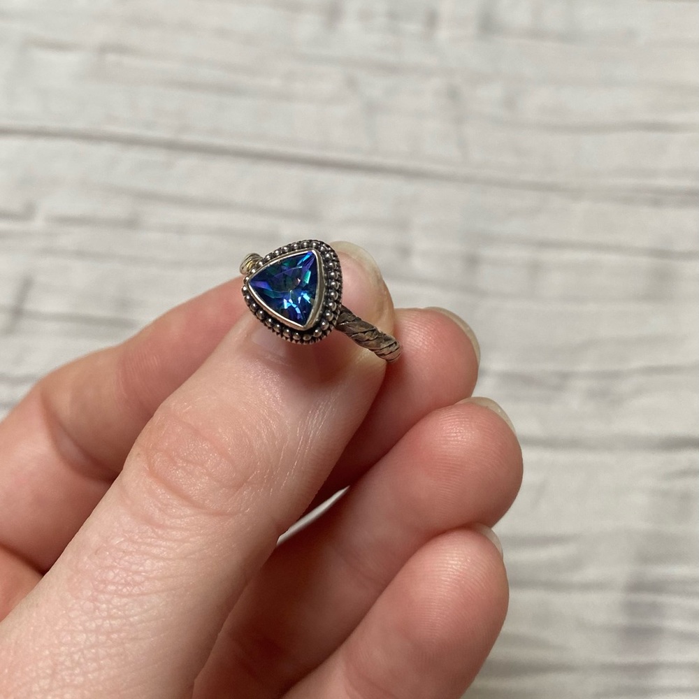 blue western style ring